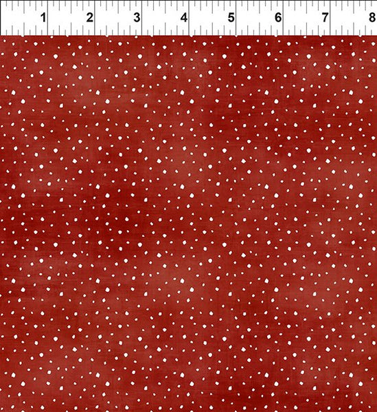 Christmas Cats by Jason Yenter : Small Flakes in Red : In the Beginning Fabrics