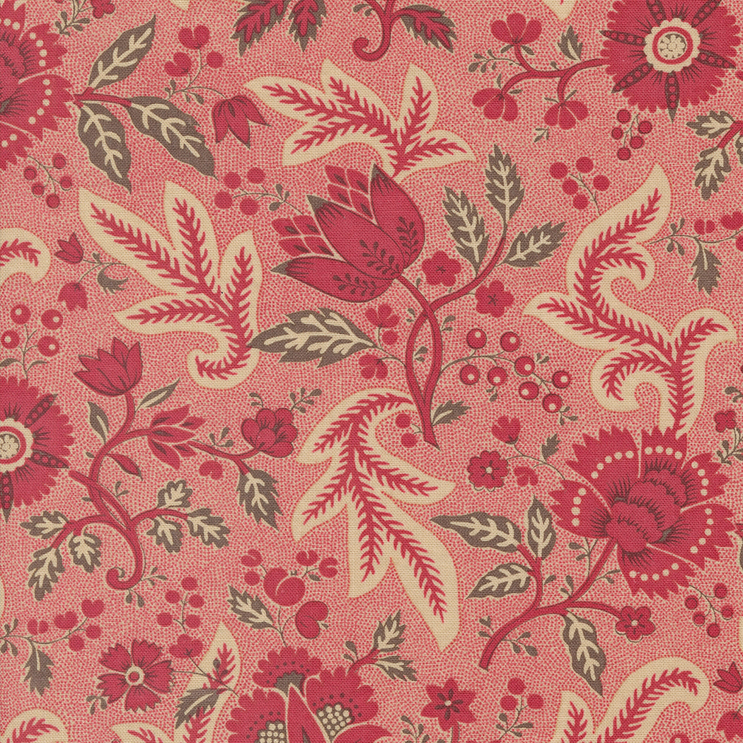 Rouenneries Trois by French General : 13961-15 Faded Red : Moda