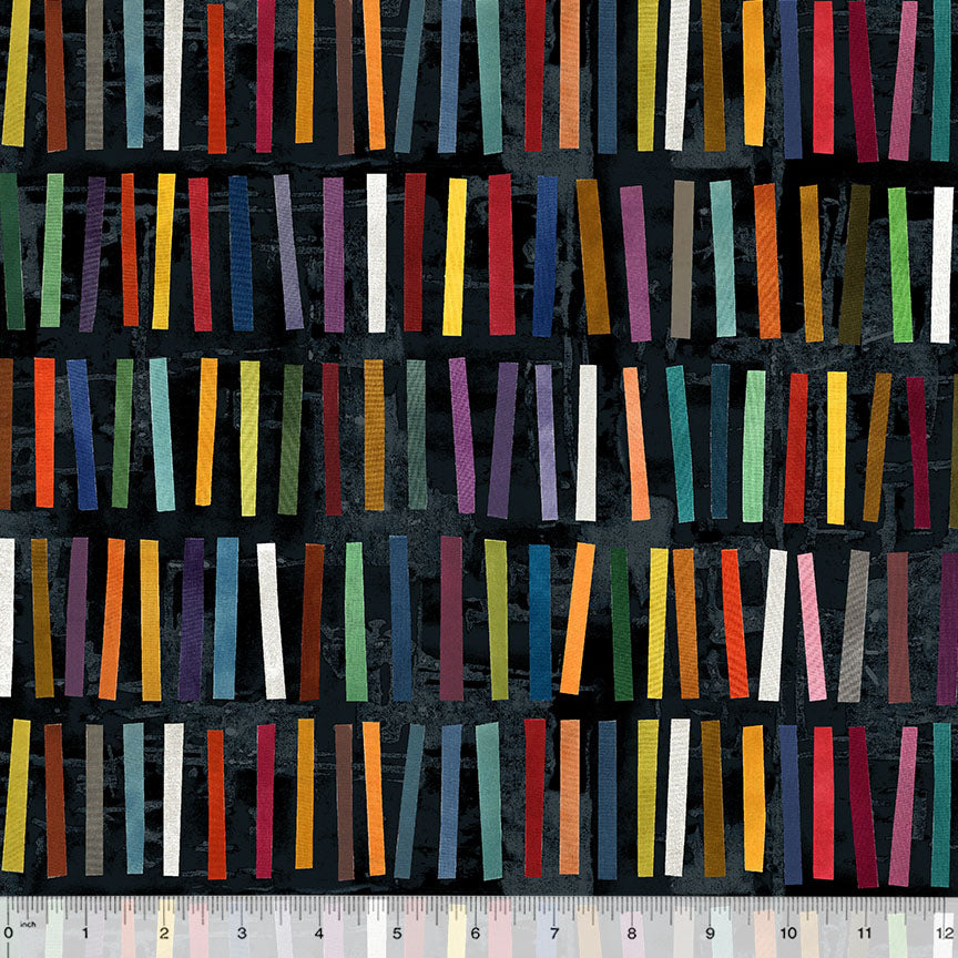 Marble Run by Marcia Derse : Stick Stacks in Ink Black : Windham