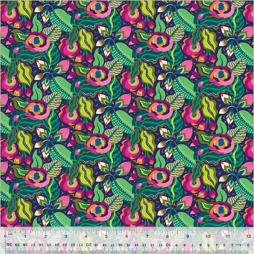 Botanica by Sally Kelly : Camellia in Indigo : Windham