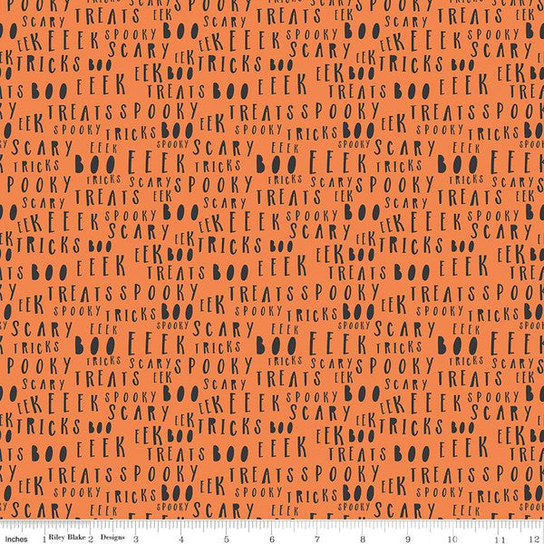 Hey Bootiful by My Mind's Eye : Words in Orange : Riley Blake