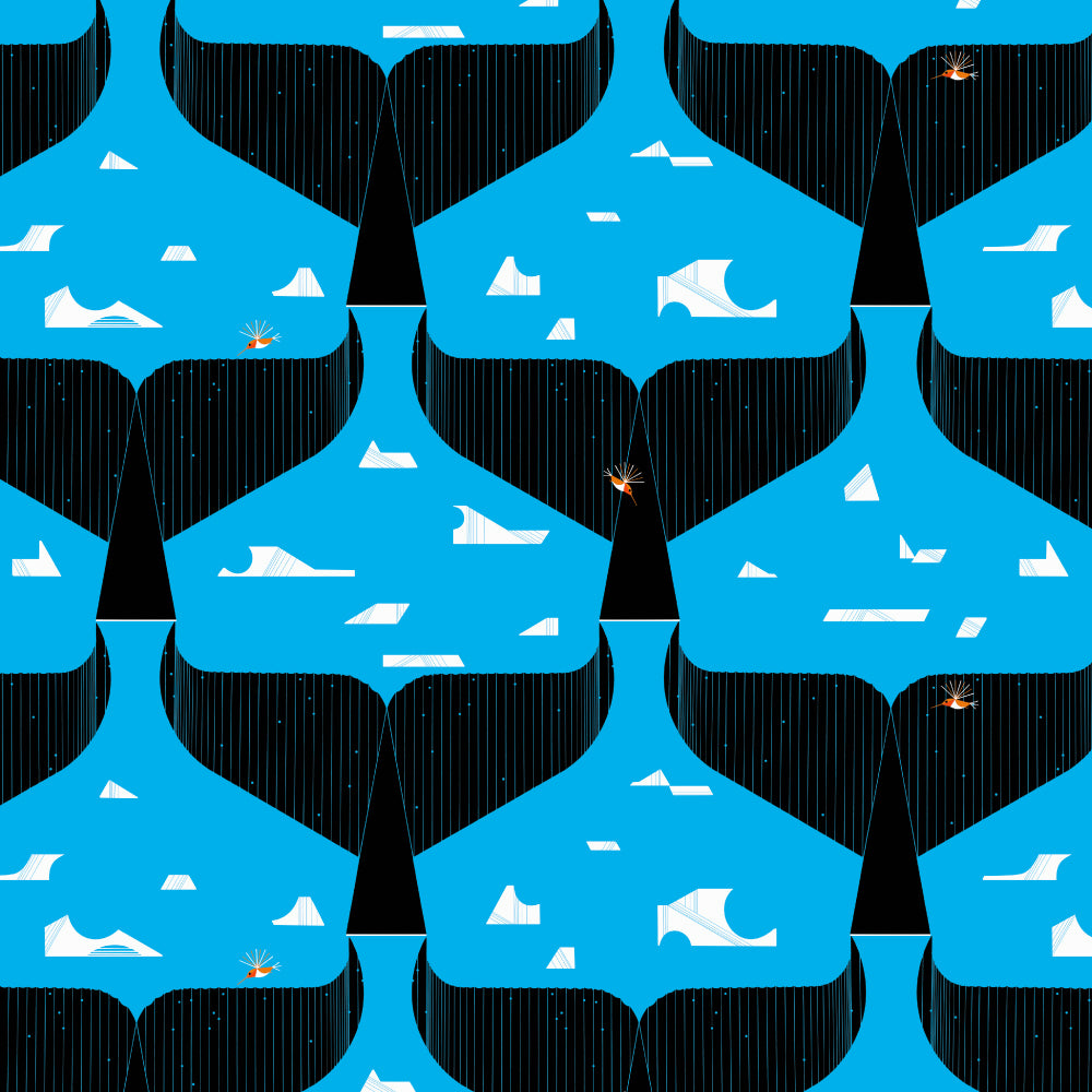 Glacier Bay by Charley Harper : Whale of a Tail : Birch
