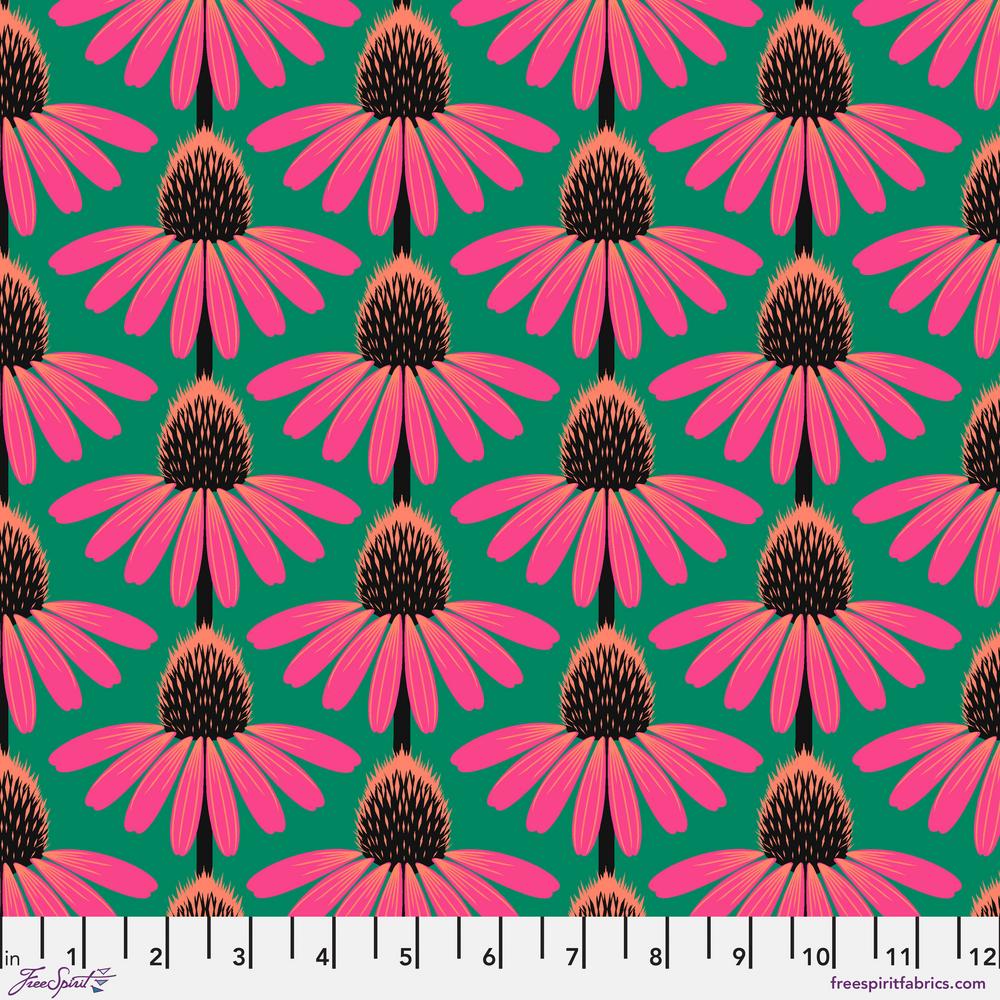 Love Always, AM by Anna Maria Horner : Echinacea in Sunset : Free Spirit : Lawn