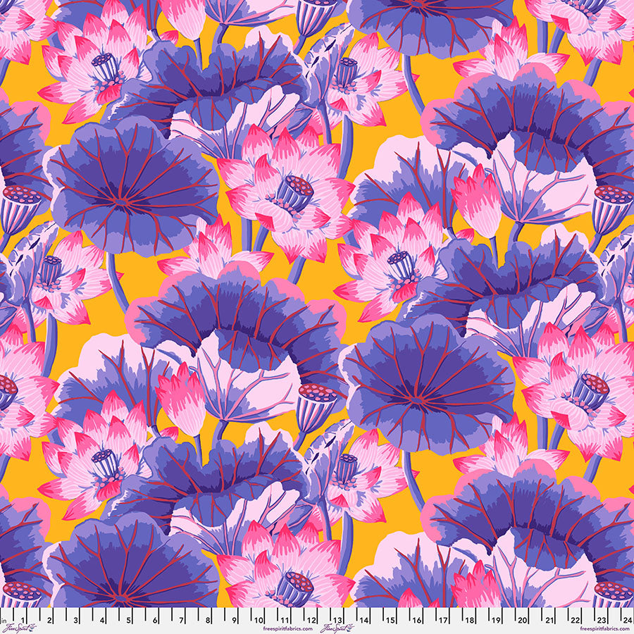 Kaffe Fassett : Lake Blossoms in Purple : Free Spirit
