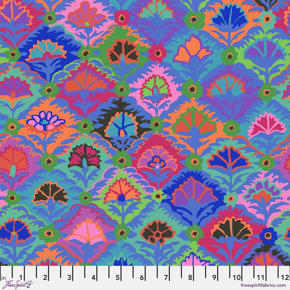 Kaffe Fassett : Step Flower in Blue : Free Spirit
