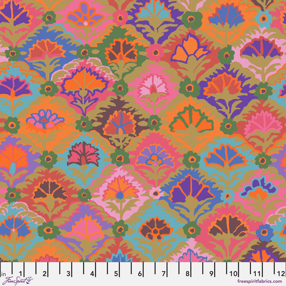 Kaffe Fassett : Step Flower in Khaki : Free Spirit
