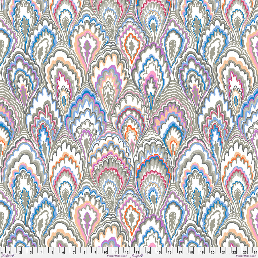 Kaffe Fassett : Marble Scallops in Grey : Free Spirit