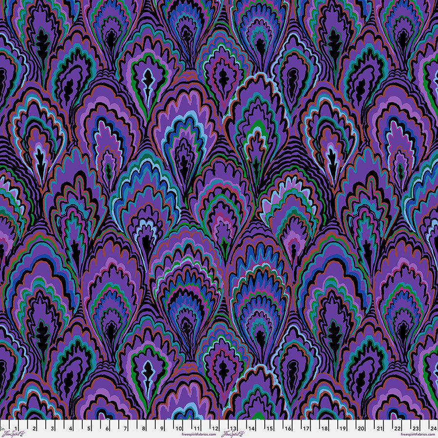 Kaffe Fassett : Marble Scallops in Purple : Free Spirit