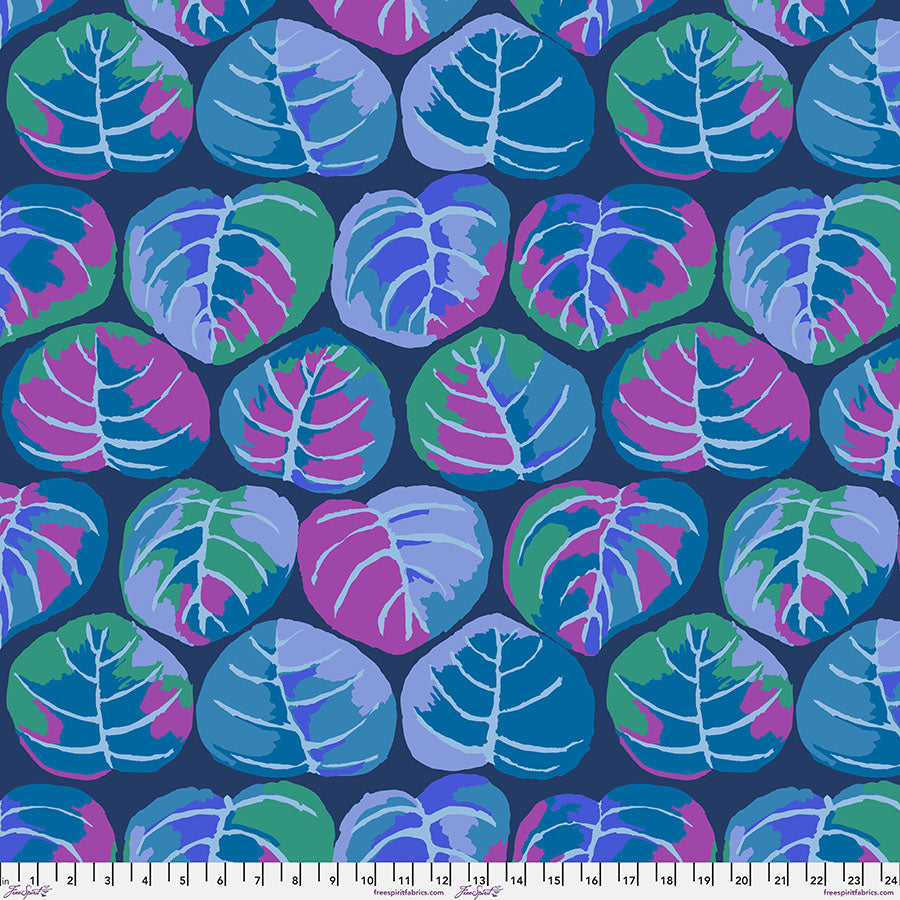 Kaffe Fassett : Palm Leaves in Blue : Free Spirit
