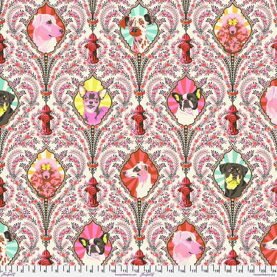 Besties by Tula Pink : Puppy Dog Eyes in Blossom : Free Spirit