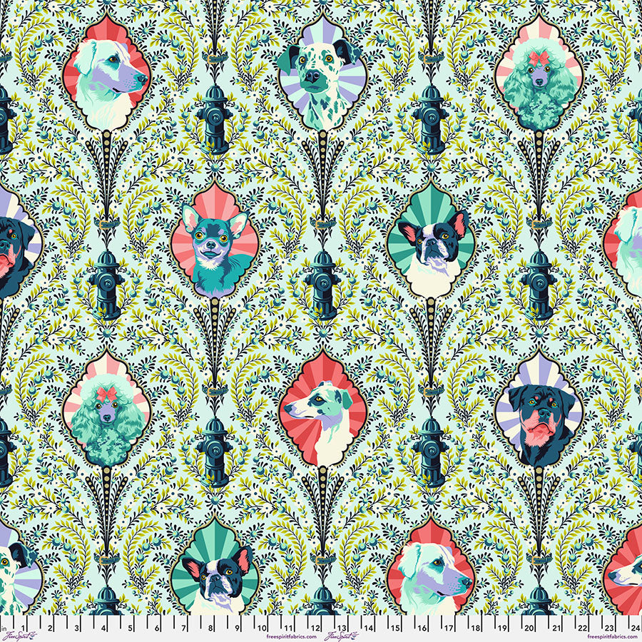Besties by Tula Pink : Puppy Dog Eyes in Bluebell : Free Spirit