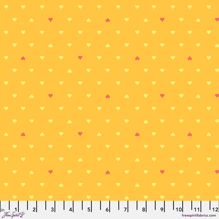 Besties by Tula Pink : Unconditional Love in Buttercup : Free Spirit