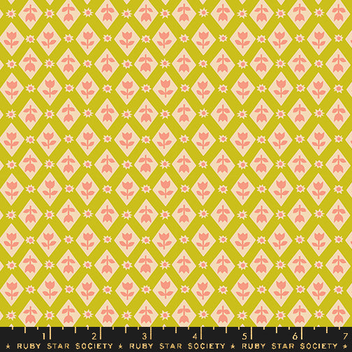 Favorite Flowers : Lattice in Pistachio : Ruby Star Society