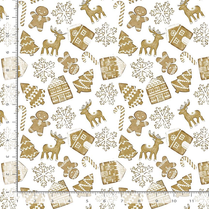 Best In Snow by Clara Jean Designs : Gingerbread in White : Dear Stella