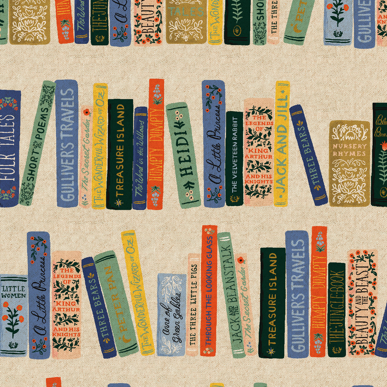 Curio by Rifle Paper Co : Book Club in Unbleached : Cotton and Steel : Canvas