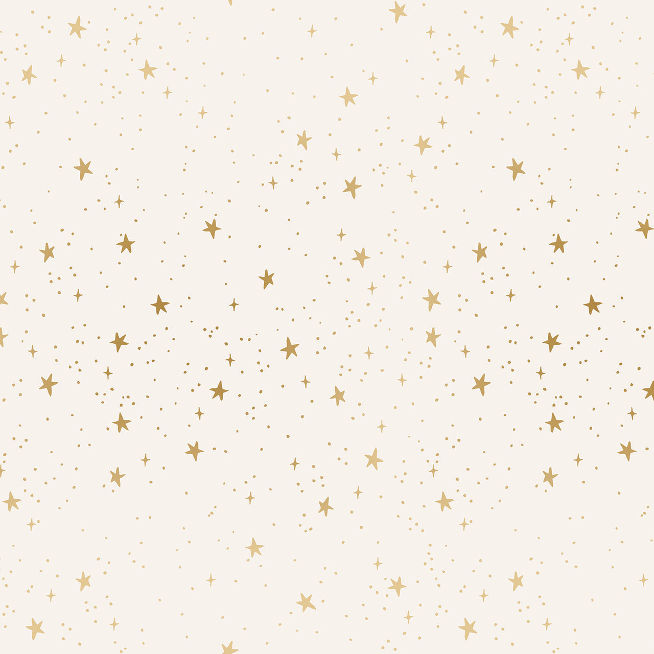 Primavera by Rifle Paper Co : Stars in Metallic Cream : Cotton and Steel
