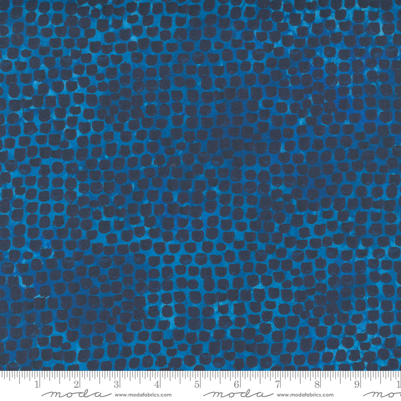 Starflower Christmas by Create Joy Project : 8485-15 Navy : Moda