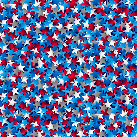Star Struck in Blue : Quilting Treasures : Wideback