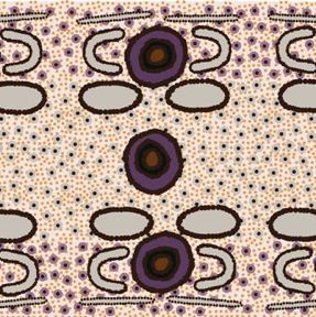 Seed Dreaming in Ecru by A. Napanangka : M & S Textiles