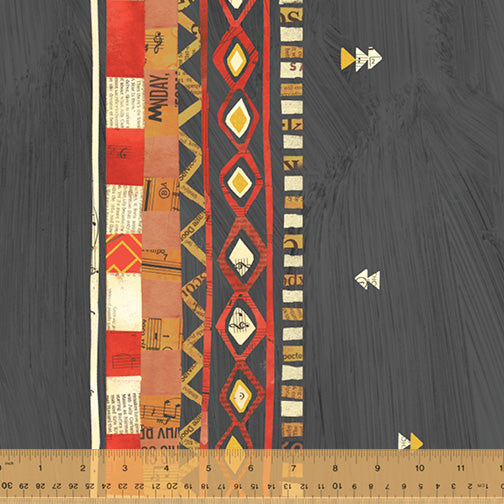 Wish by Carrie Bloomston : Zig Zag Border in Midnight : Windham
