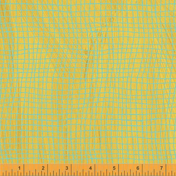 Happy by Carrie Bloomston : Windowpane in Mustard : Windham