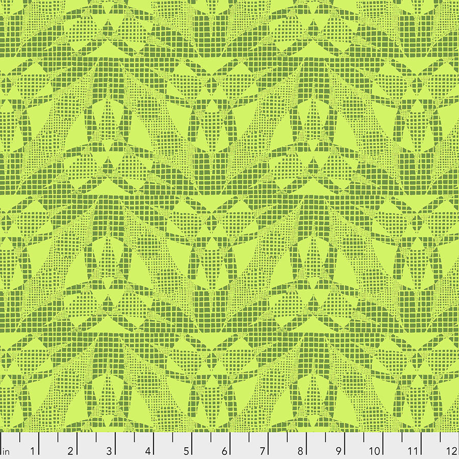 Natural Beauty by Amy Butler : Spiderweb in Lime : Free Spirit
