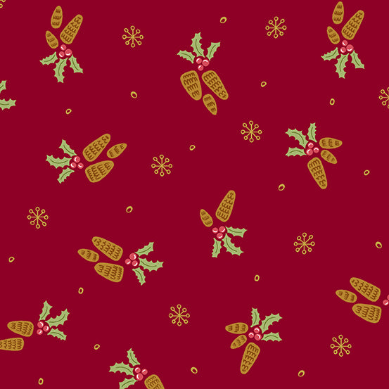 Bird Humbug : Pine Cones in Cranberry : Andover