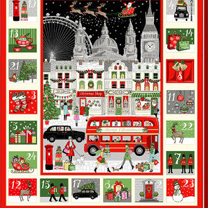 London Christmas by Makower UK : London Advent Calendar : Andover