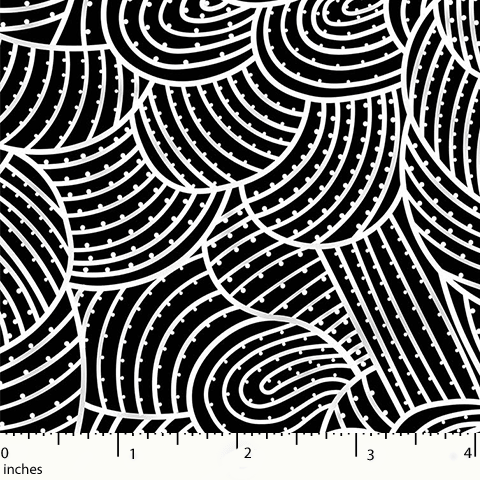 Body Painting 2 in Black by Anna Pitjara : M & S Textiles