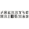 All About Christmas by Janet Wecker Frisch : Typography in White : Riley Blake : Panel