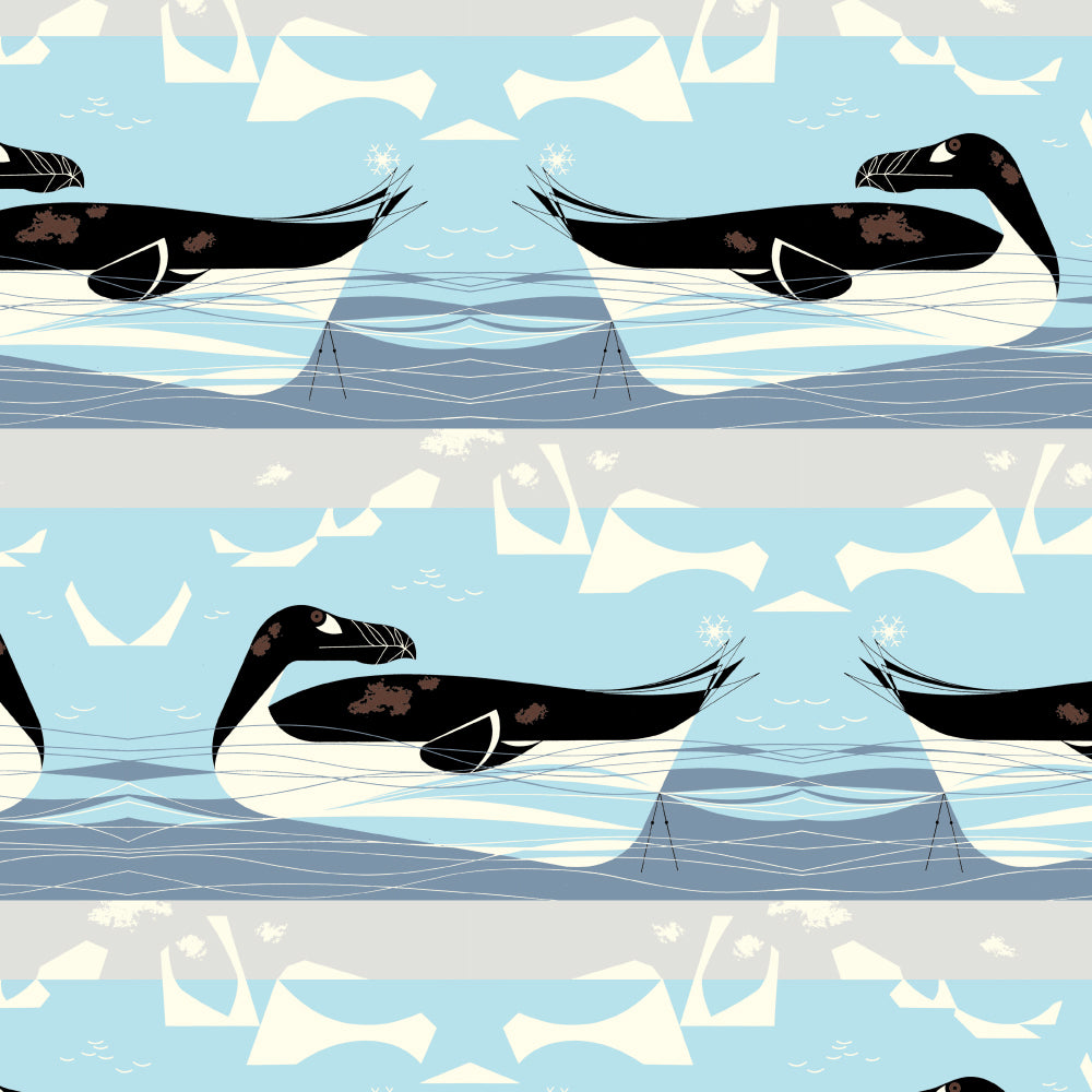 Vanishing Birds by Charley Harper : Great Auk : Birch