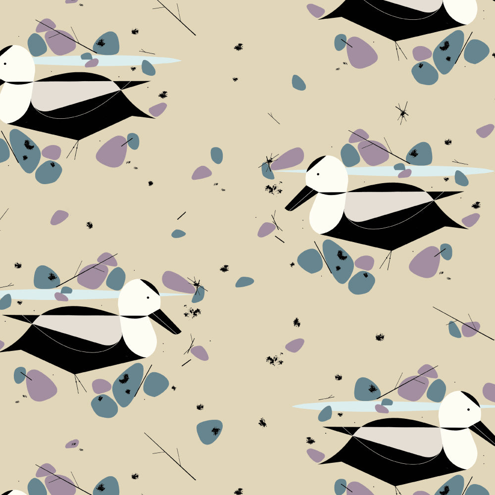 Vanishing Birds by Charley Harper : Labrador Duck : Birch