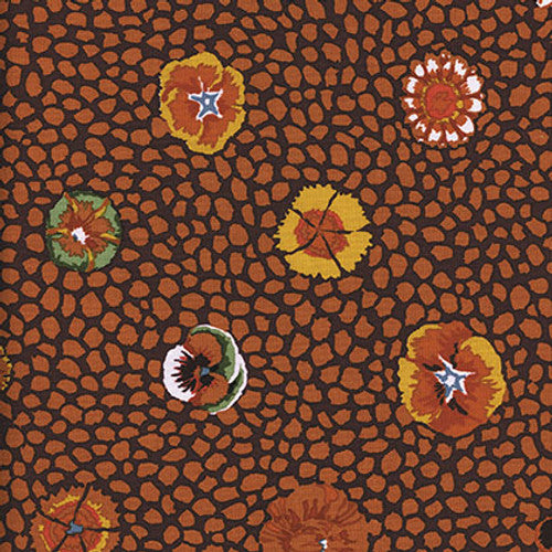 Kaffe Fassett : Guinea Flower in Brown : Free Spirit