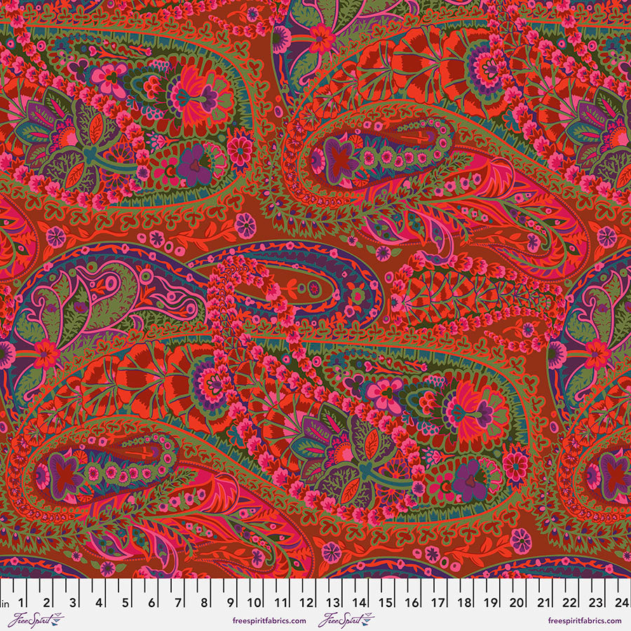 Kaffe Fassett : Paisley Jungle in Rust : Free Spirit