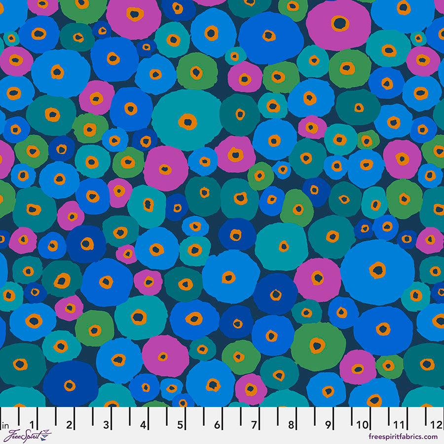 85 & Fabulous by Kaffe Fassett : Spools in Blue : Free Spirit