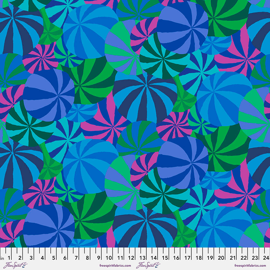 85 & Fabulous by Kaffe Fassett : Beach Balls in Blue : Free Spirit