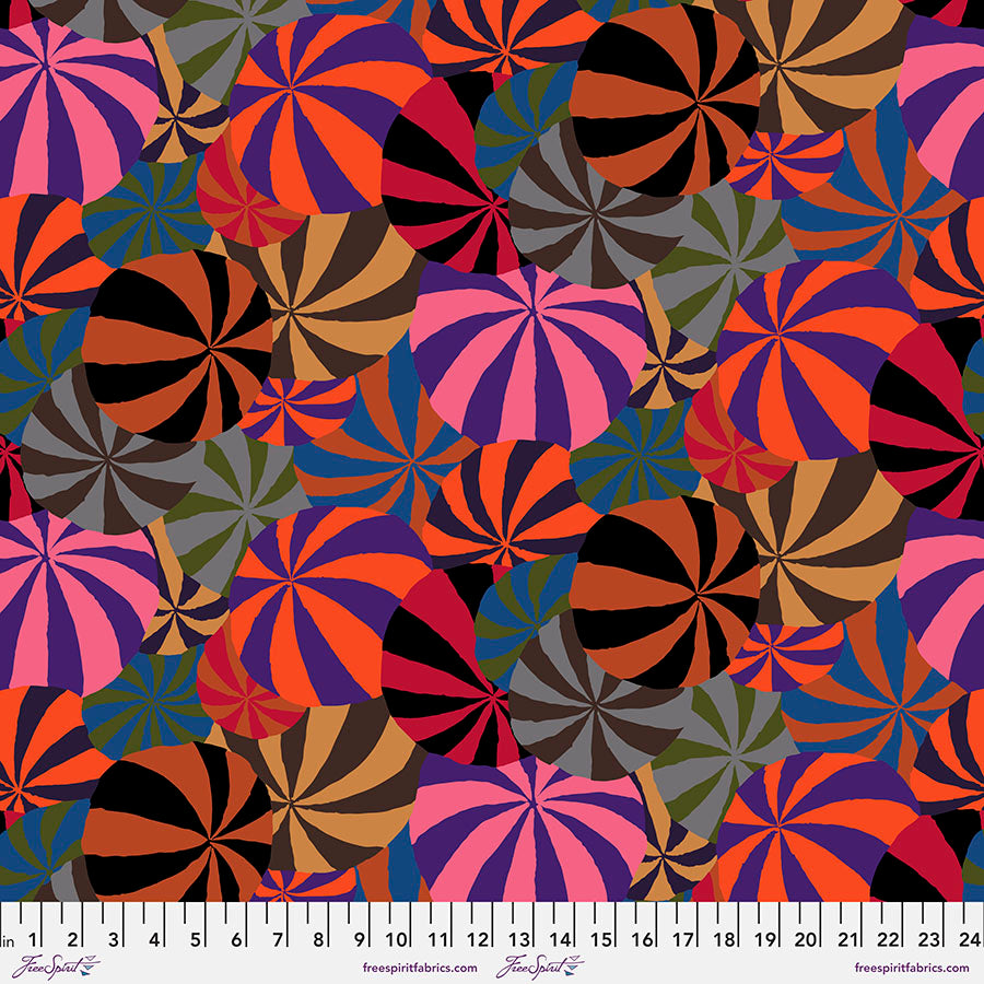 85 & Fabulous by Kaffe Fassett : Beach Balls in Maroon : Free Spirit