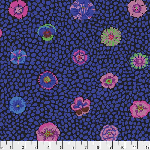 Kaffe Fassett : Guinea Flower in Black : Free Spirit
