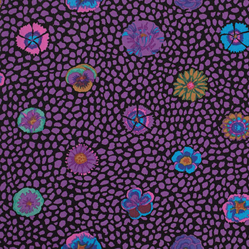 Kaffe Fassett : Guinea Flower in Purple : Free Spirit