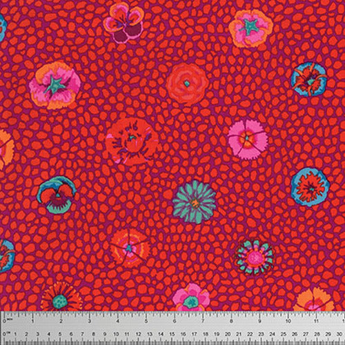 Kaffe Fassett : Guinea Flower in Red : Free Spirit