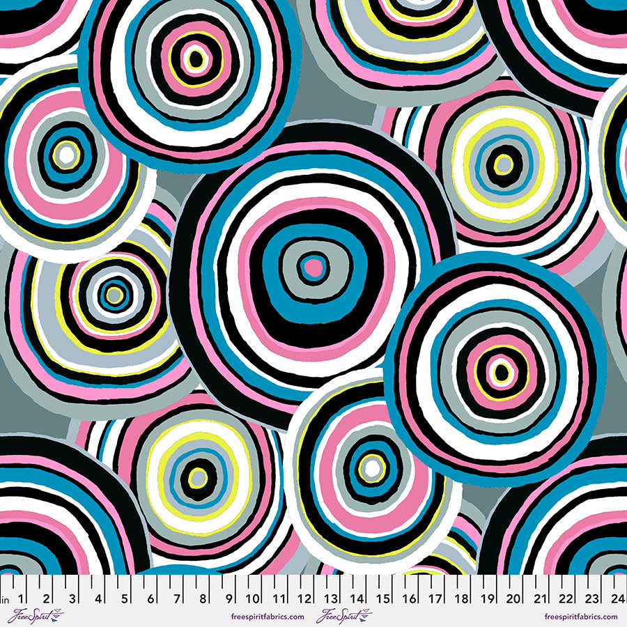 85 & Fabulous by Kaffe Fassett : Targets in Black : Free Spirit