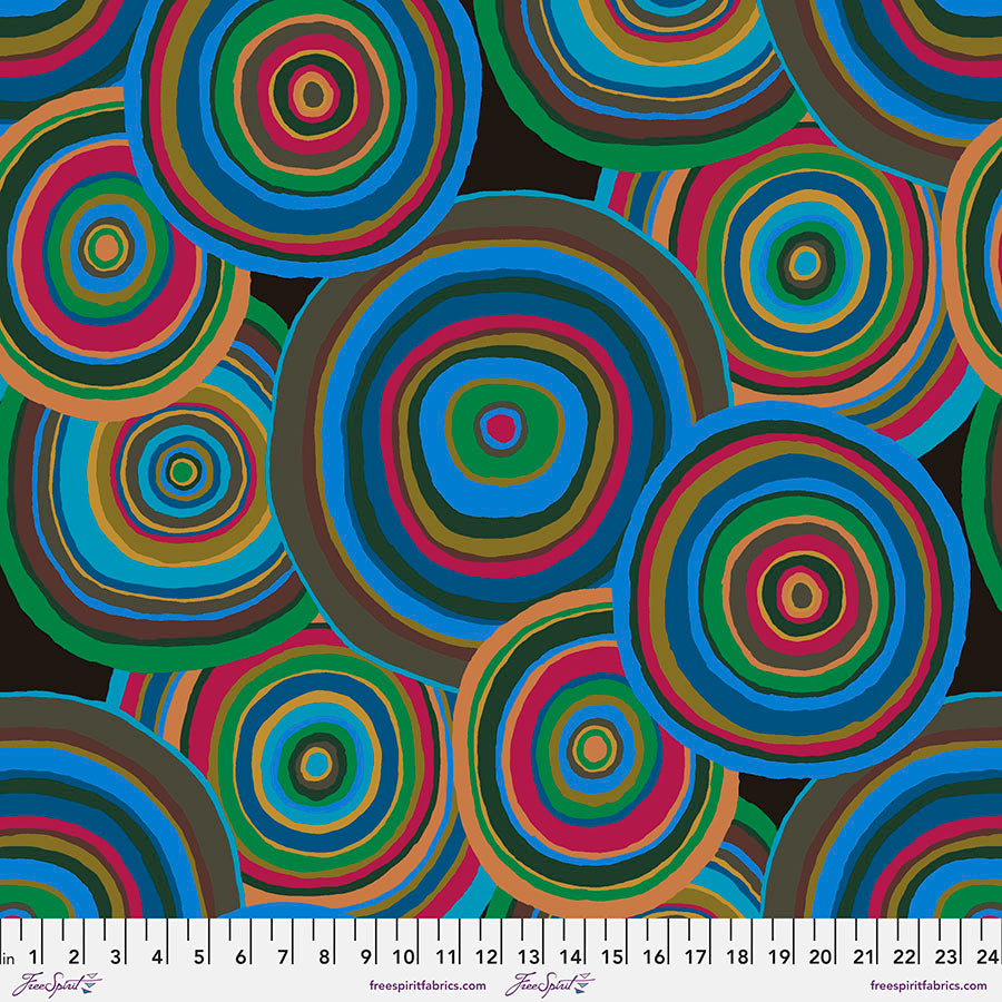 85 & Fabulous by Kaffe Fassett : Targets in Green : Free Spirit
