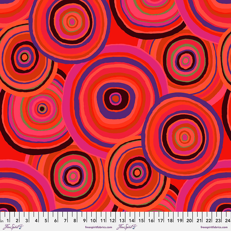85 & Fabulous by Kaffe Fassett : Targets in Red : Free Spirit