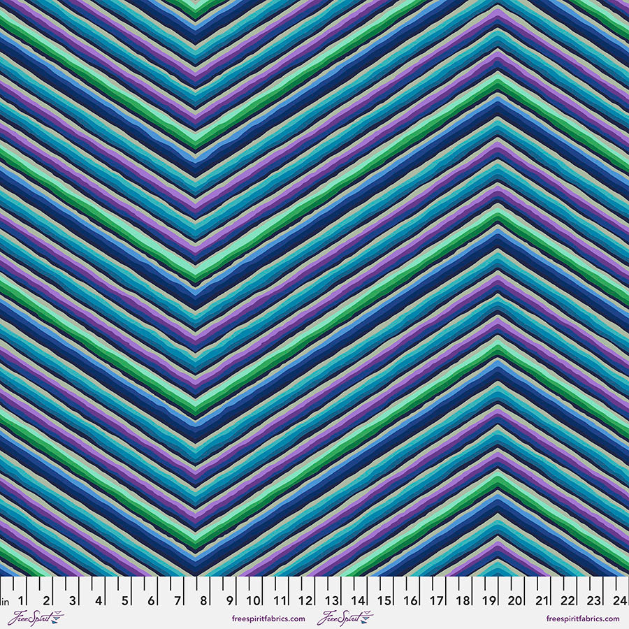 85 & Fabulous by Kaffe Fassett : Zinnia in Aqua : Free Spirit