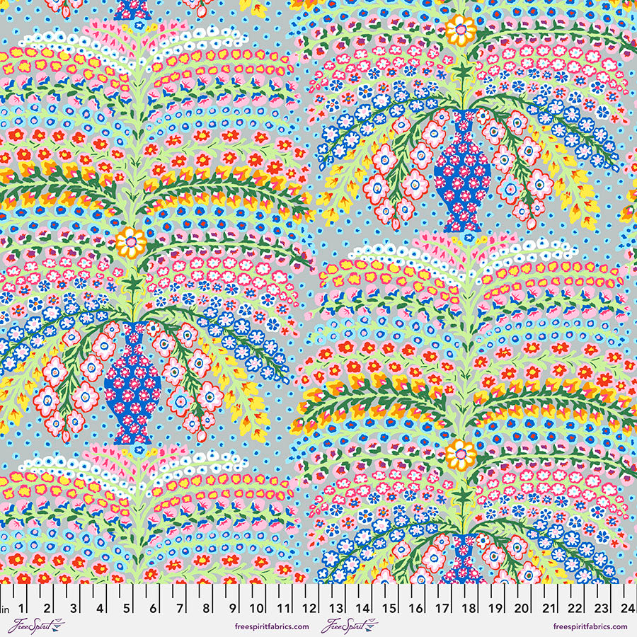 85 & Fabulous by Kaffe Fassett : Persian Vase in Grey : Free Spirit