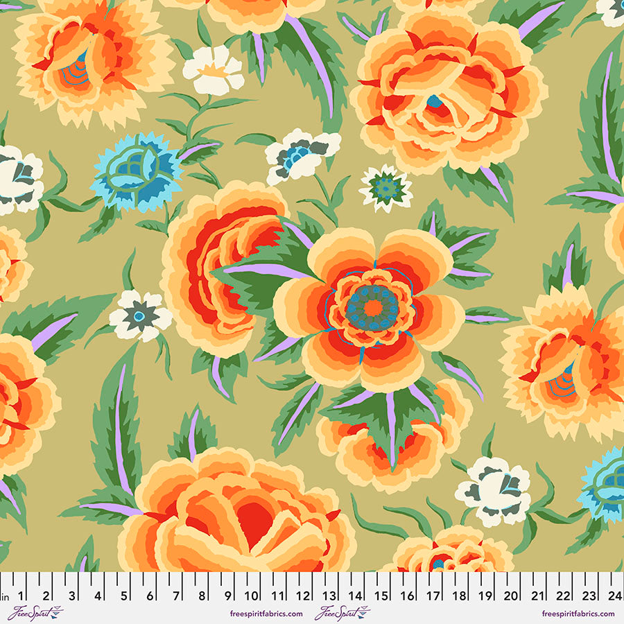 Kaffe Fassett : Embroidered Shawl in Beige: Free Spirit