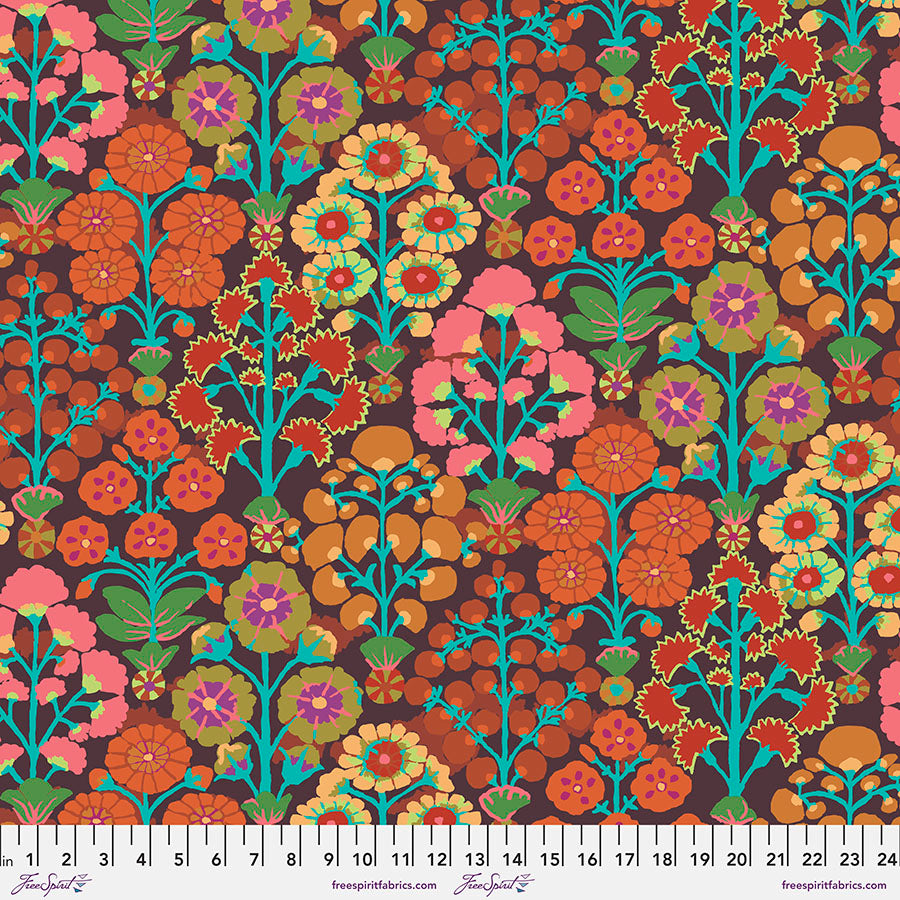 85 & Fabulous by Kaffe Fassett : Sprays in Brown : Free Spirit