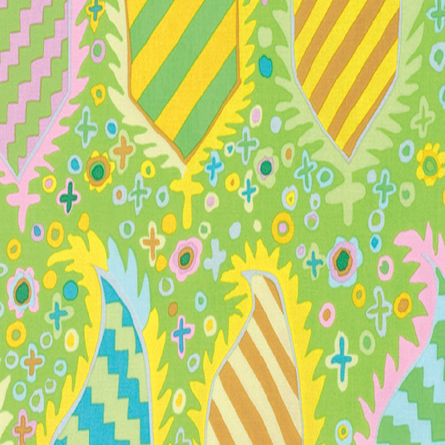 Kaffe Fassett : Striped Heraldic in Green : Free Spirit