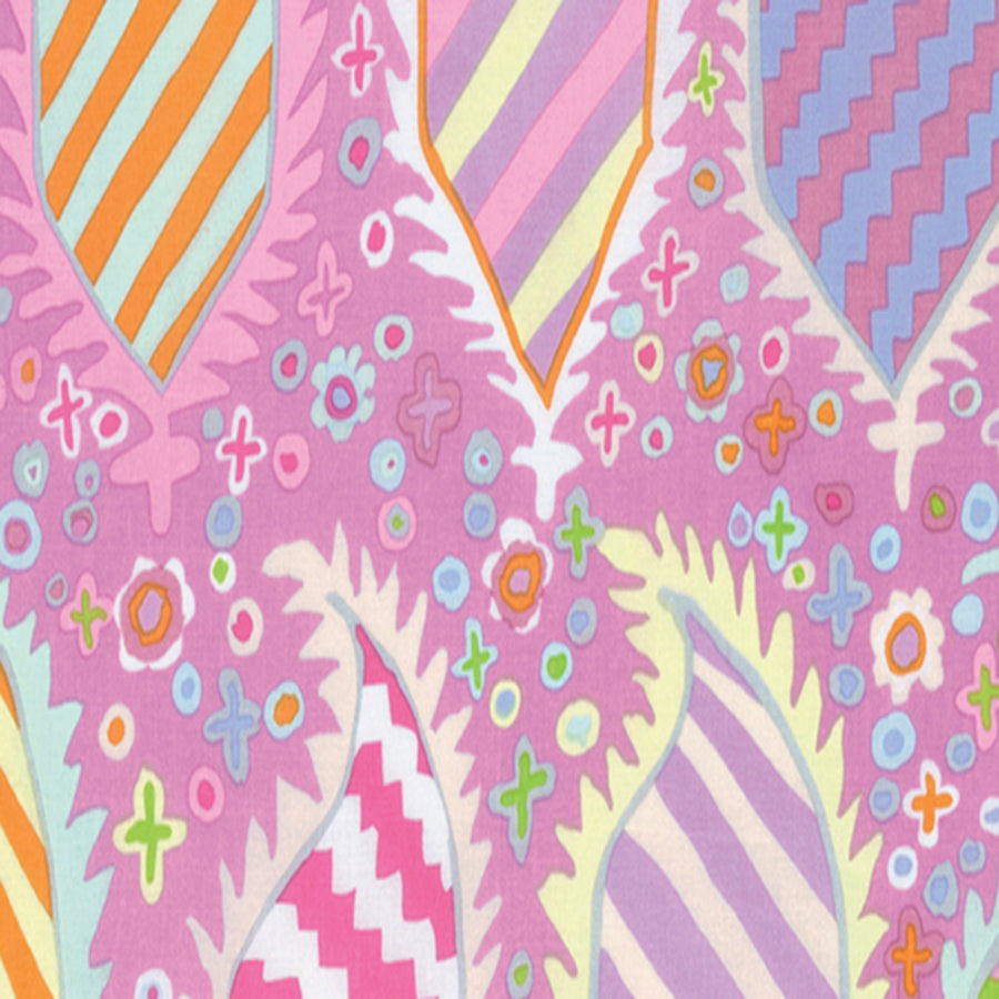 Kaffe Fassett : Striped Heraldic in Pink : Free Spirit