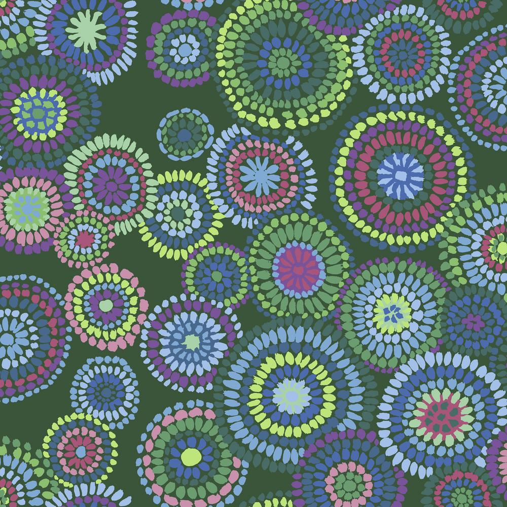 Kaffe Fassett : Mosaic Circles in Green : Free Spirit